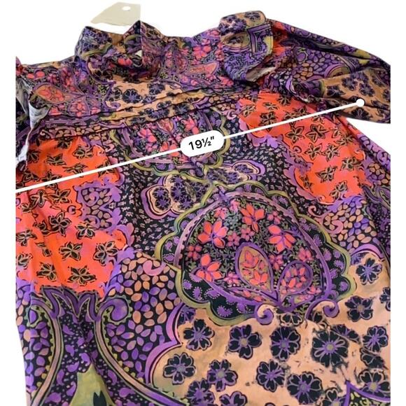 Xirena Nyla Floral Ruffle Shoulder Long Sleeve Cotton Dress In Multi Size Small - Picture 9 of 11